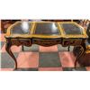 DREXEL LIBRARY TABLE WITH LEATHER TOP