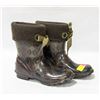 Image 1 : LADIES SIZE 7 INSULATED BOG RUBBER BOOTS-ESTATE