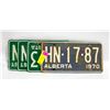 Image 1 : FLAT OF 70, 71 LICENSE PLATES