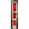 Image 1 : TALL RED WHITE IKEA STYLE SHELF 12" X 10" X 77"