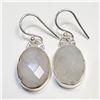 Image 1 : S202-36 SILVER MOONSTONE EARRINGS