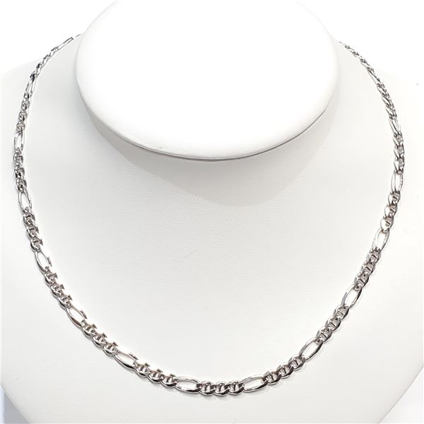 S202-49 SILVER 18" 15G RHODIUM PLATED NECKLACE