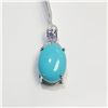 Image 1 : S202-38 SILVER TURQUOISE/TANZANITE PENDANT