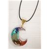 Image 1 : NEW CRESCENT MOON 7 CHAKRA GEMSTONE PENDANT ON