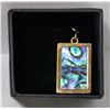 Image 1 : NEW GOLD PLATED ABALONE INLAY PENDANT IN GIFT BOX