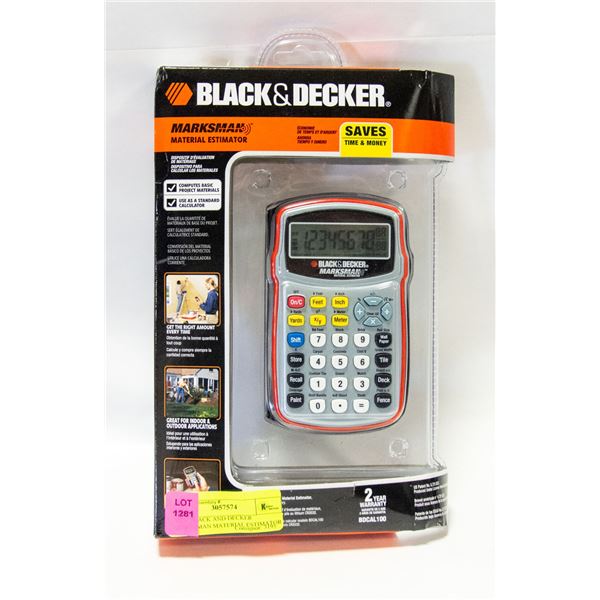 NEW BLACK AND DECKER MARKSMAN MATERIAL ESTIMATOR