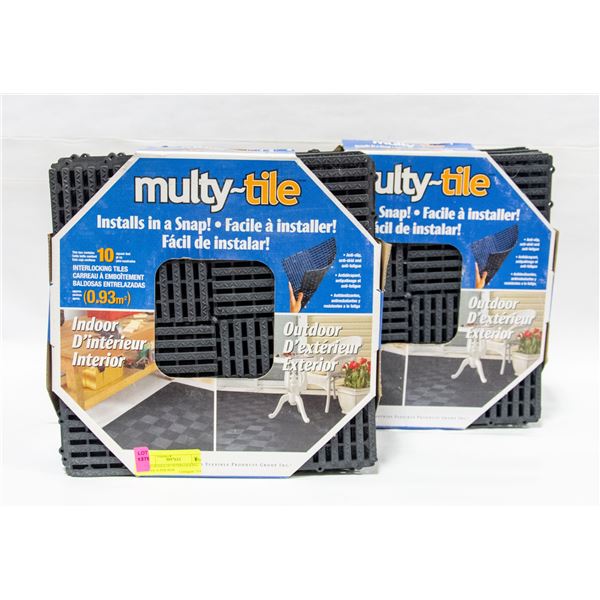 TWO BOXES OF INTERLOCKING TILES 10 PER BOX