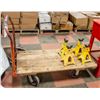 Image 1 : WOOD AND METAL ROLLING CART WITH