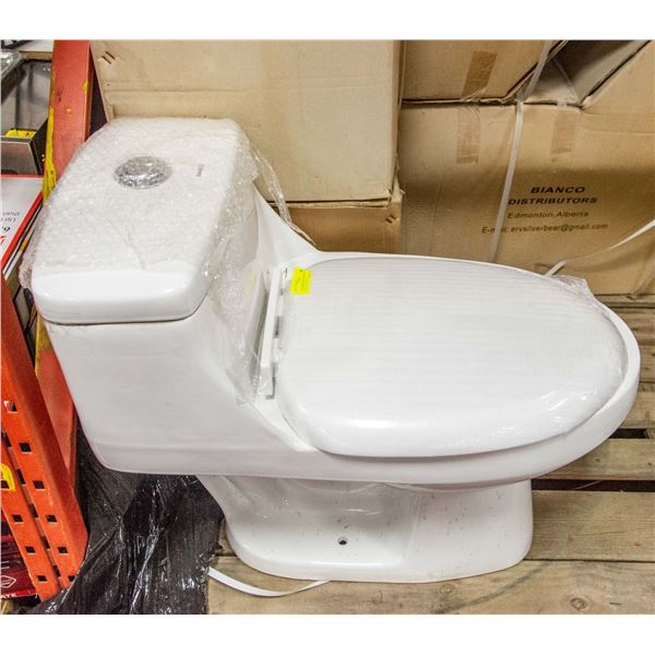 NEW BIANCO DUAL FLUSH WHITE PORCELAIN TOILET