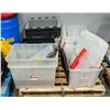 Image 1 : PALLET OF VARIOUS TOTES - TYPES, SIZES AND MORE
