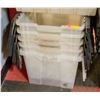 Image 1 : LOT OF WAREHOUSE STYLE TOTES IN VARIOUS CONDITION