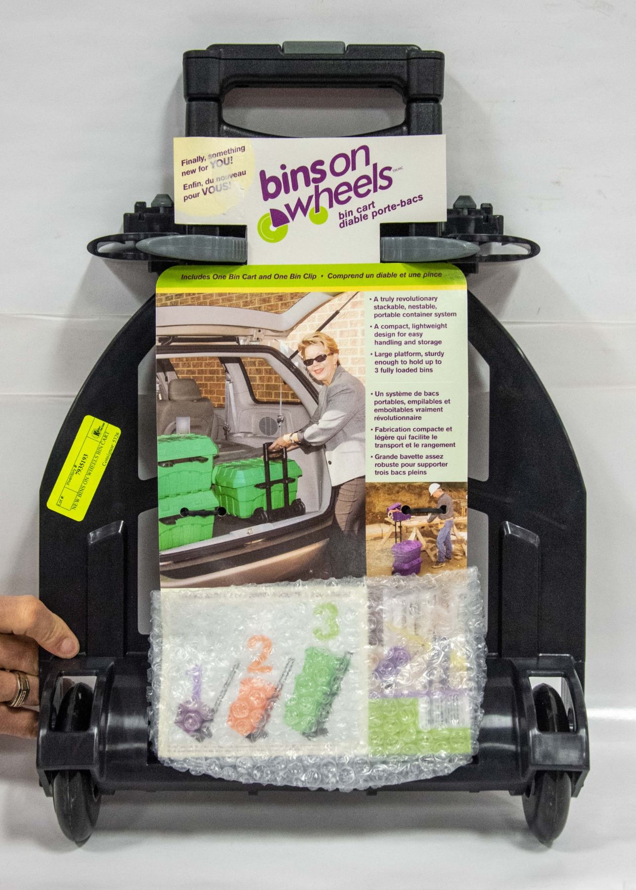 NEW BINS ON WHEELS BIN CART
