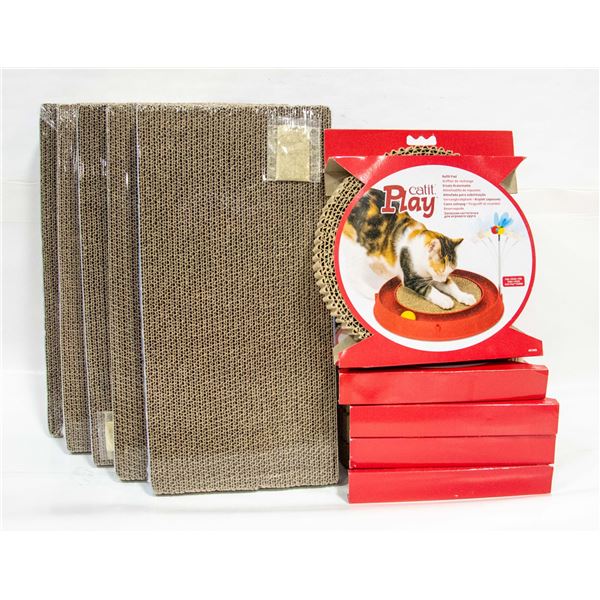 LOT OF NEW CARDBOARD CAT SCRATCHER REFILLS