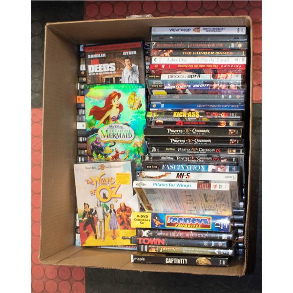 BOX WITH OVER 100 DVD MOVIES