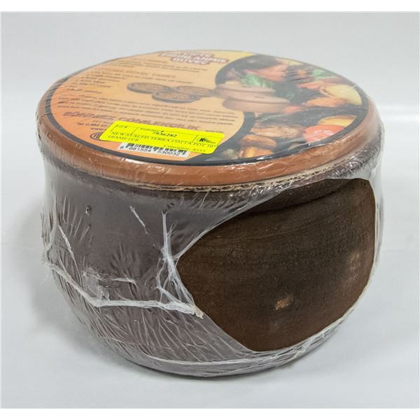 NEW SEALED TERRA COTTA POT 10  DIAMETER