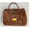 Image 1 : AUTHENTIC MICHAEL KORS BROWN LEATHER PURSE-ESTATE