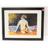 Image 1 : POSING WOMAN FRAMED PICTURE 16" X 20"