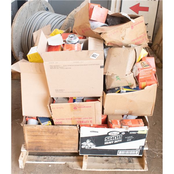 PALLET OF ENGINE OIL FILTERS, FUEL FILTERS, BRAKE