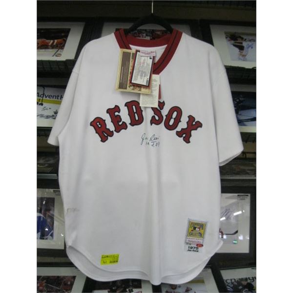 JIM RICE 1975 RED SOX JERSEY W SIGNATURE SZ 48 XL Dodds Auction jim-rice-1975-red-sox-jersey-w-signature-sz-48-xl-dodds-auction