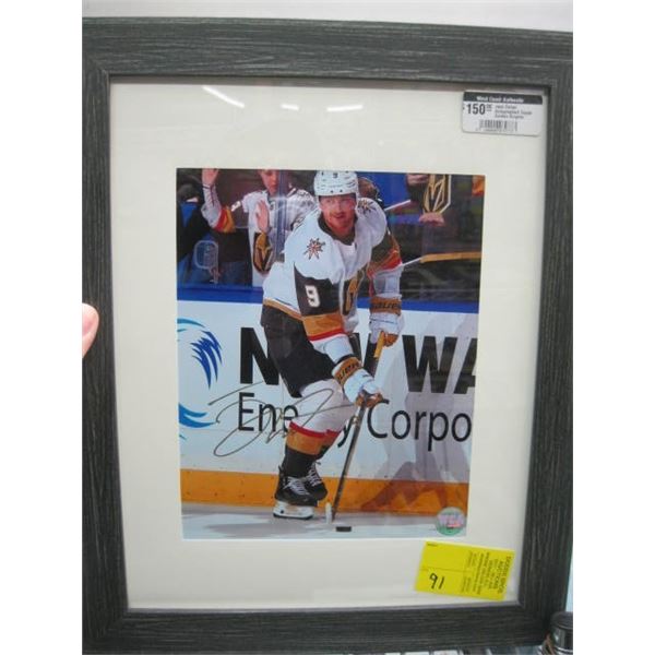 JACK EICHEL SIGNED VEGAS GOLDEN KNIGHTS FRAMED PHOTO