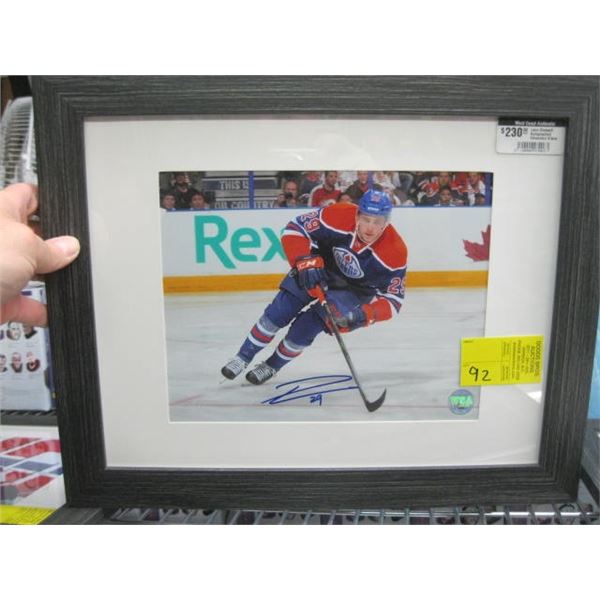 LEON DRAISAITL SIGNED EDMONTON OILERS FRAMED PHOTO