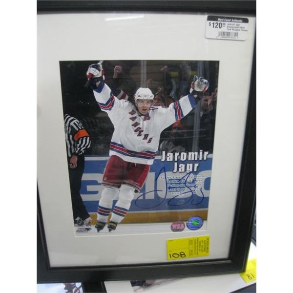 JAROMIR JAGR SIGNED NEW YORK RANGERS FRAMED PHOTO