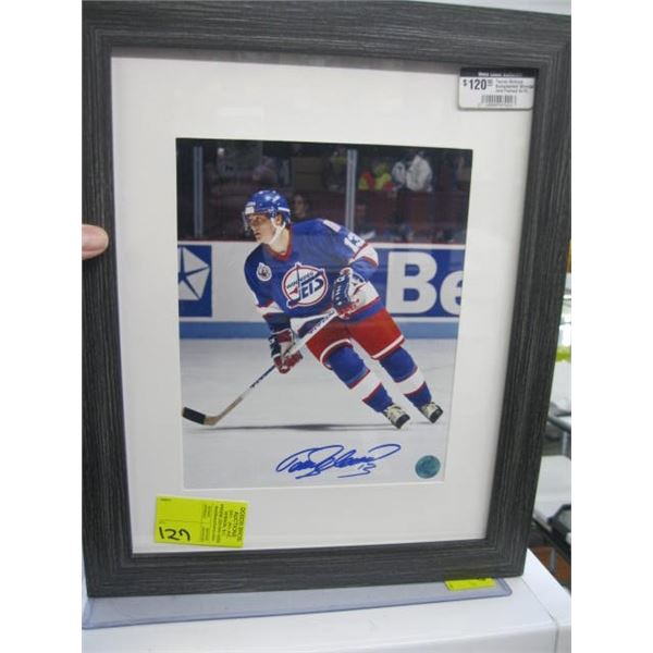 TEEMU SELANNE SIGNED WINNIPEG JETS FRAMED 8X10 PHOTO