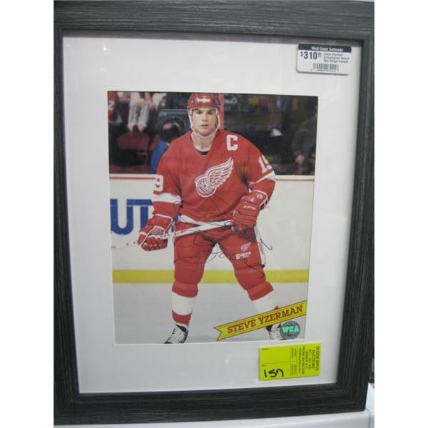 STEVE YZERMAN SIGNED DETROIT RED WINGS FRAMED PHOTO