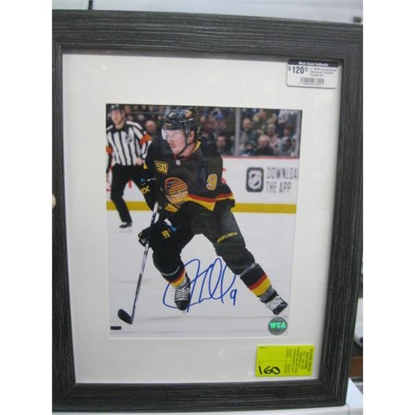 JT MILLER SIGNED VANCOUVER CANUCKS FRAMED 8X10 PHOTO