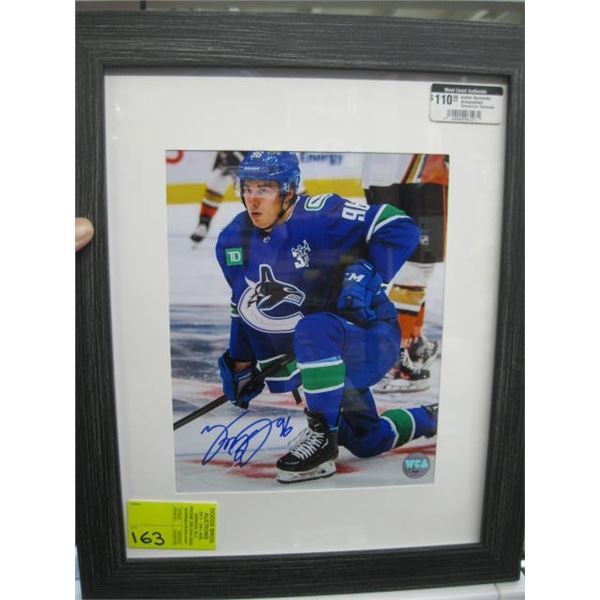 ANDREI KUZMENKO SIGNED VANCOUVER CANUCKS FRAMED PHOTO