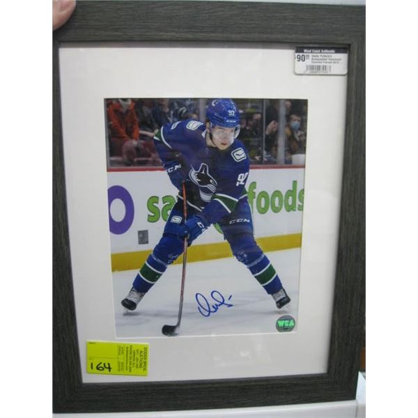 VASILY PODKOLZIN SIGNED VANCOUVER CANUCKS FRAMED 8X10 PHOTO