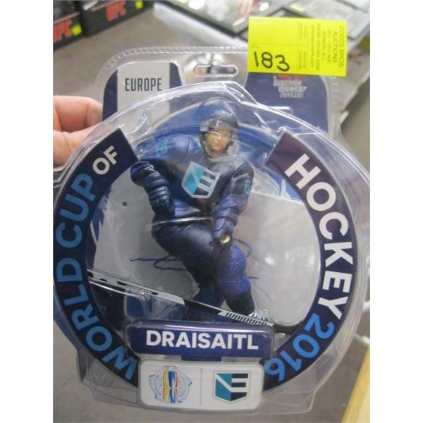 LEON DRAISAITL SIGNED TEAM EUROPE - 2016 WORLD CUP OF HOCKEY FIGURINE