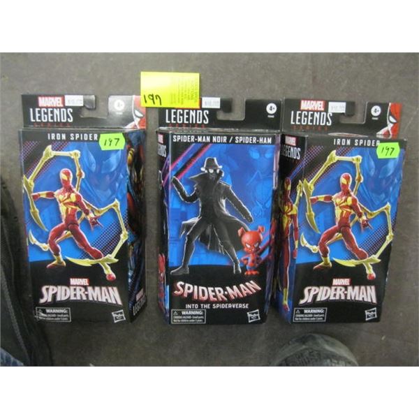 3 - MARVEL SPIDER-MAN FIGURINES