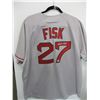 Image 2 : CARLTON FISK MLB SIGNED BOSTON RED SOX JERSEY - SZ XL