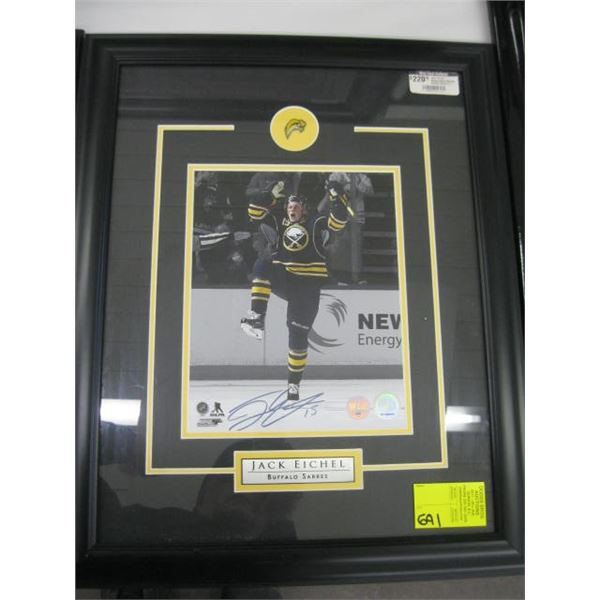 JACK EICHEL SIGNED BUFFALO SABRES FRAMED PHOTO