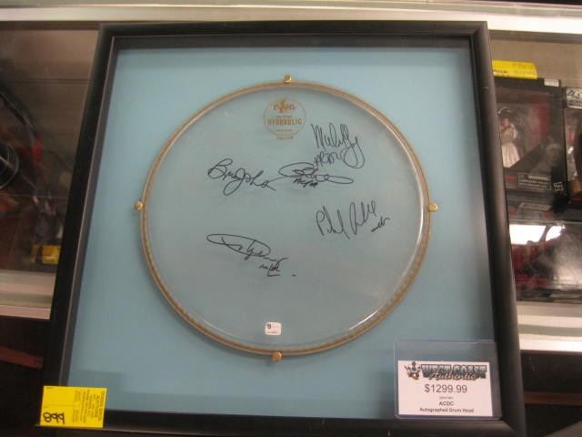 AC/DC SIGNED DRUM HEAD