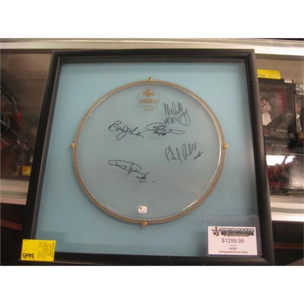 AC/DC SIGNED DRUM HEAD