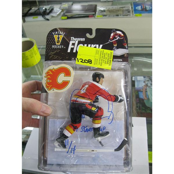 THEOREN FLEURY SIGNED FIGURINE, OUTSIDE PACKAGE - Dodds Auction