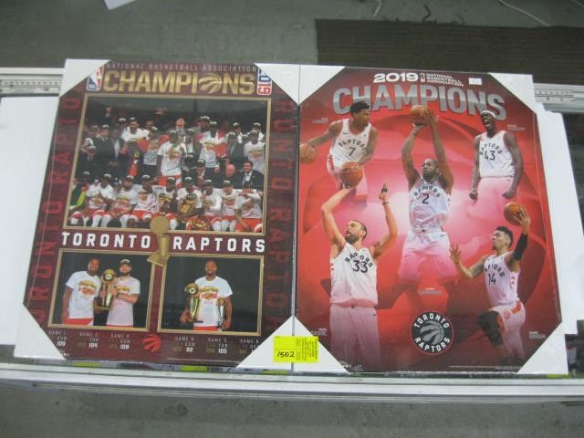 90s Raptors Poster 2 HARDBOARDED POSTERS OF THE TORONTO RAPTORS - Dodds Auction