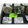 Image 1 : 2 - RINGS - 1985 SUPERBOWL - CHICAGO BEARS - SZ 11 & PHILADELPHIA EAGLES WORLD CHAMPS - SZ 11