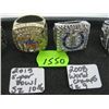 Image 1 : 2 RINGS - 2015 SUPER BOWL - SZ 10 1/2 & 2008 WORLD CHAMPS - SZ 9