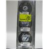 Image 1 : 3 - SIGNED PUCKS - CONNOR GARLAND VANCOUVER CANUCKS, BROCK BOESER SAN JOSE ALL STAR GAME, VINCENT LE