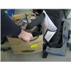 Image 1 : BOX OF MISC. FOOT BRACES, CHANGE ROLLERS, LAPTOP CASE, ETC.