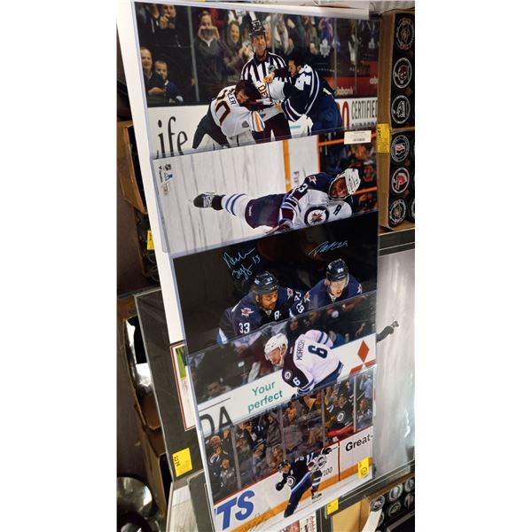 5 LG. SIGNED HOCKEY PHOTOS