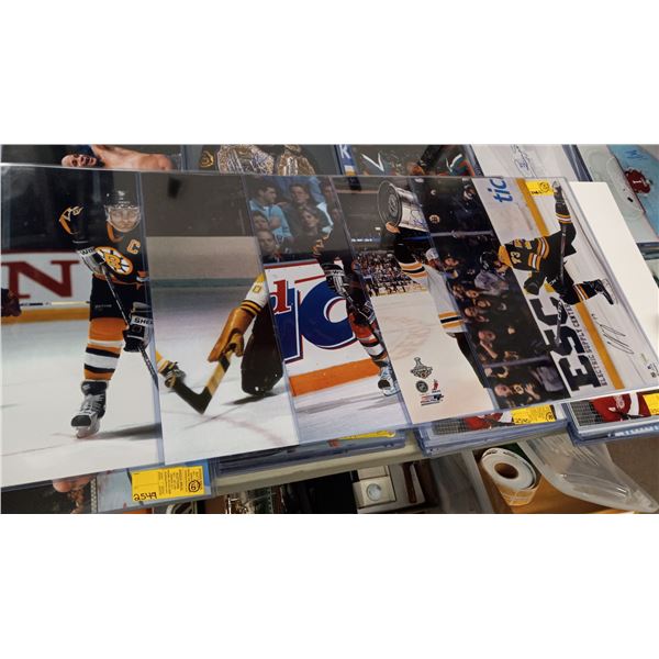 5 LG. SIGNED HOCKEY PHOTOS