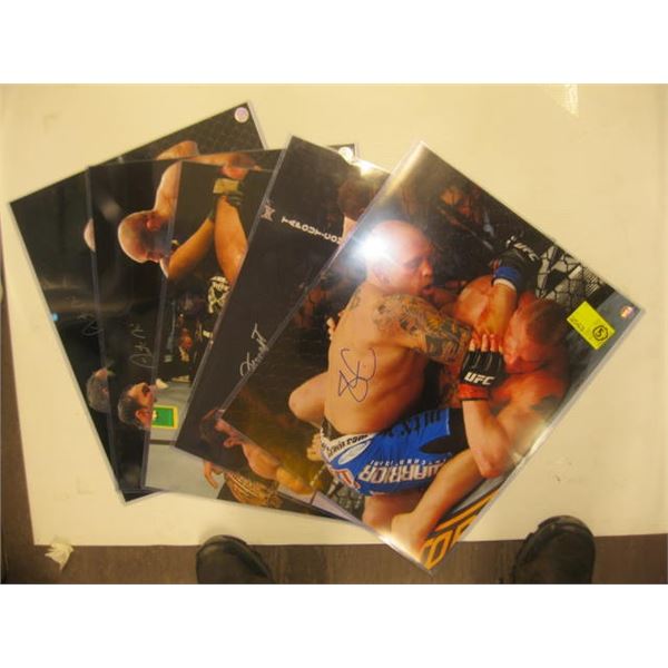 5 SIGNED UFC PHOTOS