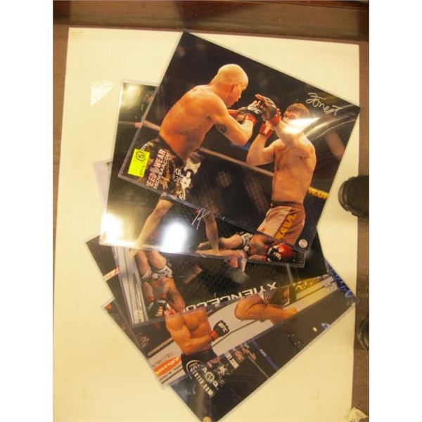 5 SIGNED UFC PHOTOS