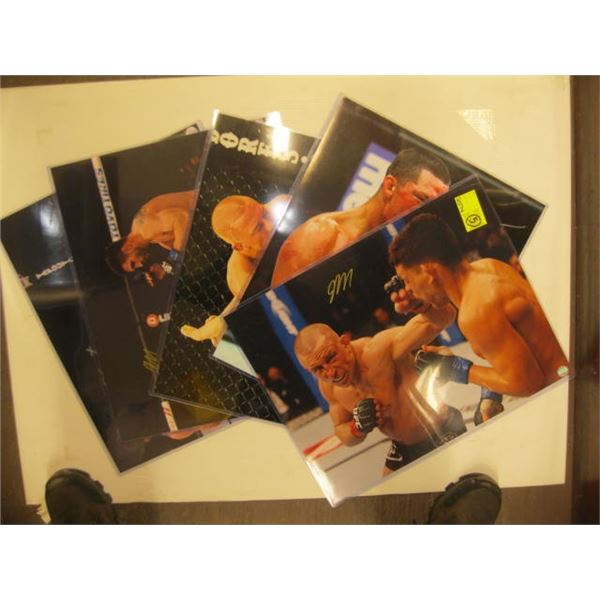 5 SIGNED UFC PHOTOS