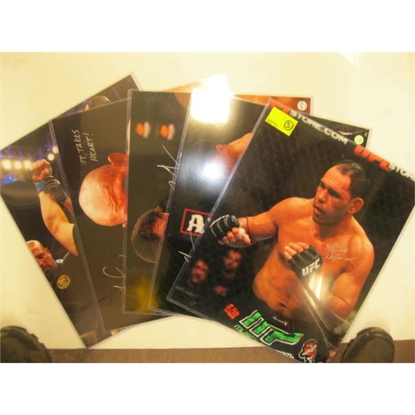 5 SIGNED UFC PHOTOS