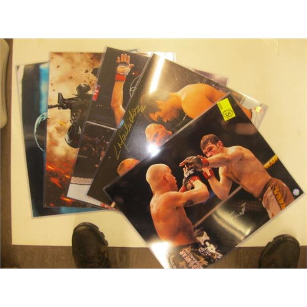 5 SIGNED UFC PHOTOS